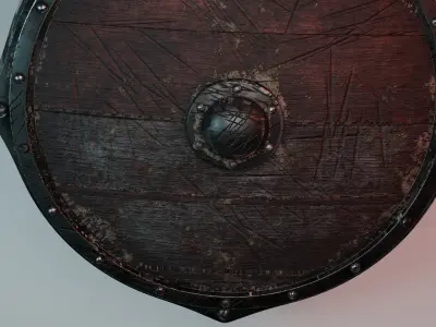 Realistic Viking Shield 3D Model 3D model