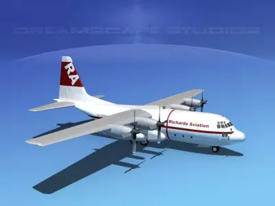 Lockheed C-130 Hercules Richards Aviation 3D model