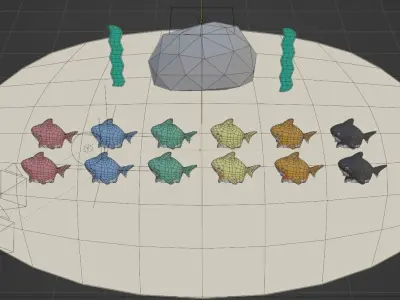 Lowpoly 3D Stuffed Shark Pack Low-poly 3D model