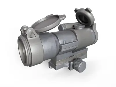 Optical sight Low-poly 3D model