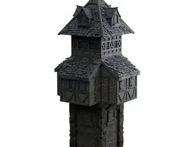 britan tower 3D model