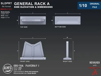 GBU-10A Paveway I - Orginal File  3D model