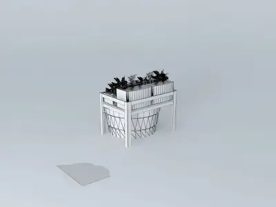 Aquaponics system Aquapônico 11- Beira Mar-1 tank 500 l-2 Pla... 3D model