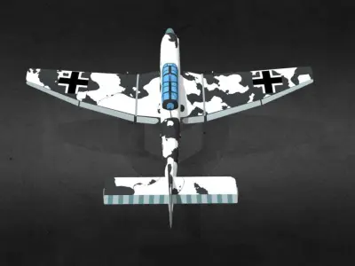 junkers-ju-87 fighter plane with camouflage Low-poly 3D model