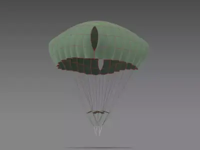 Parachute T11 Low-poly 3D model