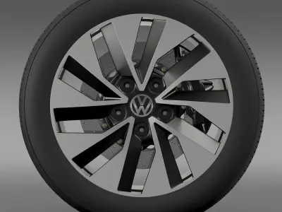 Volkswagen Polo BlueMotion 2014 wheel 3D model