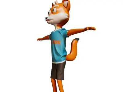Cartoon Mr Fox Free 3D model