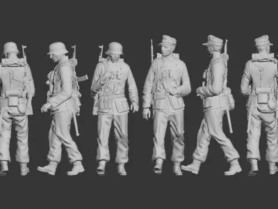 German soldiers 3D print model 4
