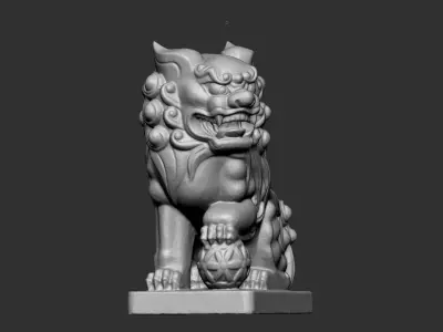 Lion Sculpture 3D print model