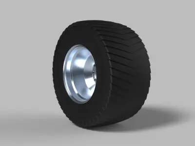 Rear wheel from Pulling tractor 2 3D model