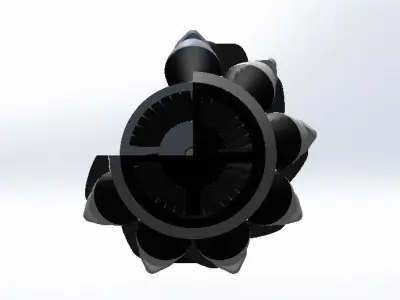 RADIAL JET ENGINE 3D model