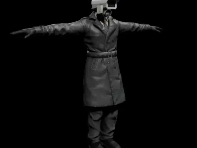 Canera Man Standart Low-poly 3D model