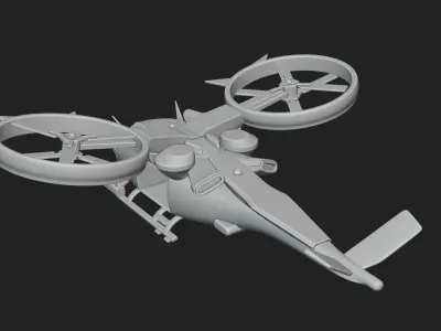 Avatar helicopter 3D print model
