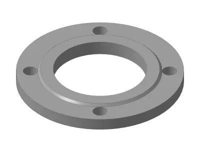 Flange Collection PN25 DN15 - DN600 18 pieces 3D model