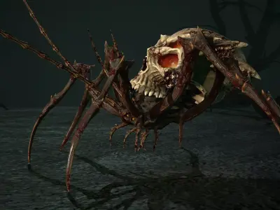 Undeath Spider 4 Low-poly 3D model