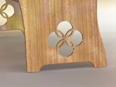 Mahogany bench Free 3D model