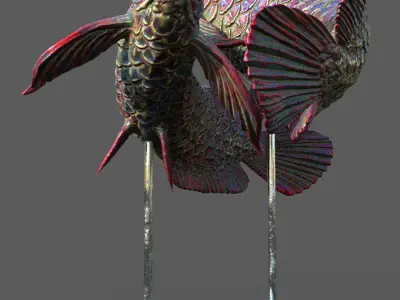 Arowana Sculpture 3D model