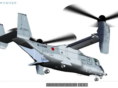 JGSDF V22 osprey aircraft 3D model