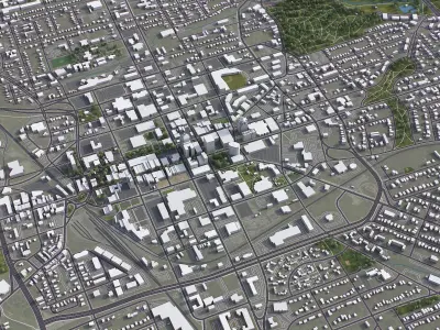 Greensboro Low-poly 3D model