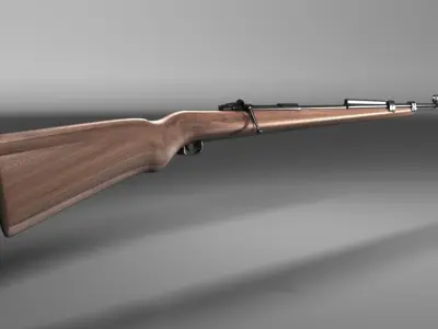 Kar98 rifle Low-poly 3D model