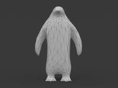 Low Poly Penquin 3D penguin Low-poly 3D model