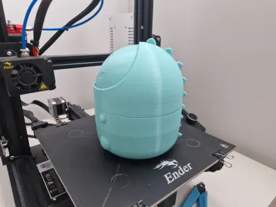 DinoChomp the Dinosaur Trash Bin 3D print model