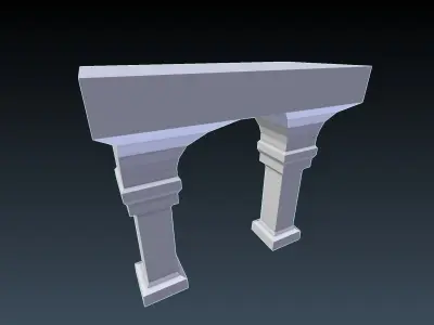 Celtic Column Arch Free low-poly 3D model