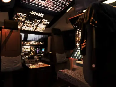 Boeing 747 Airplane Cockpit 3D model
