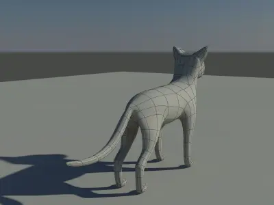3D Cat Model Free 3D model