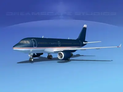 Airbus A319 Corporate 2 3D model
