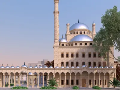 The Mosque Of Mohammed Ali Low-poly 3D model