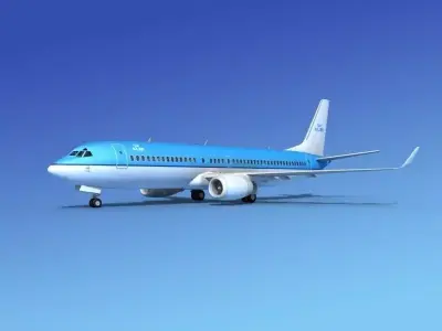 Boeing 737-800 KLM 3D model