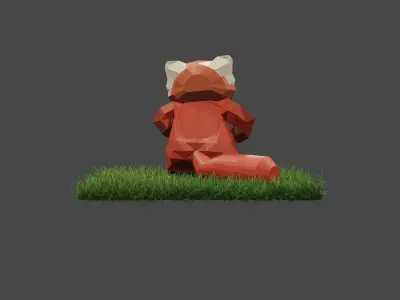 Low Poly Mei Lee as Giant Panda in Turning Red 3D model