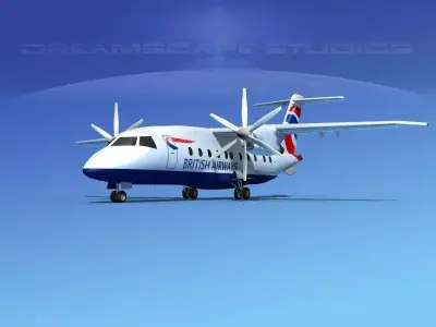 Dornier 328-130 British Airways 3D model