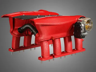 Intake Manifold - 488 GTB V8 Engine 3D model