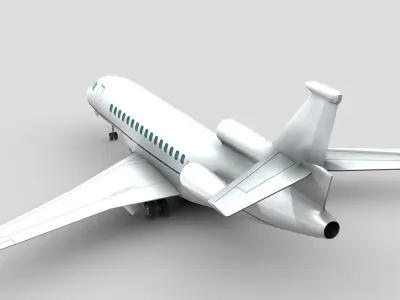 Dassault Falcon 8X Low-poly 3D model