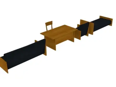 Old furniture set -2 Free low-poly 3D model