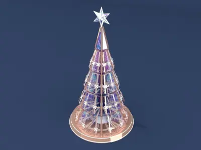christmas trees 3D model