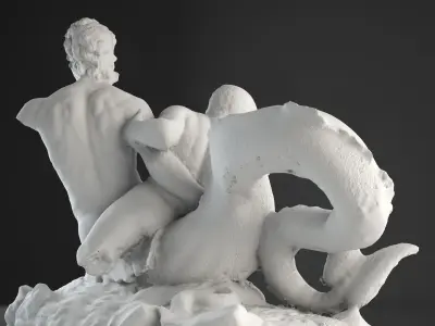 Marine Centaur Carrying Silenus Louvre 3D model