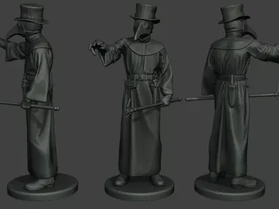 Hans Plague Doctor PDS003 3D print model