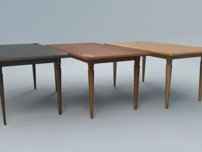 Table1  for interior cafe and kitchen Free low-poly 3D model