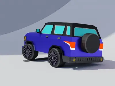 Low Poly Off-Road SUV Vehicle 3D model