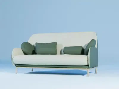 Se Beetley Sofa Free 3D model