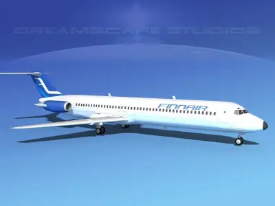 Douglas DC-9-50 Finnair 3D model