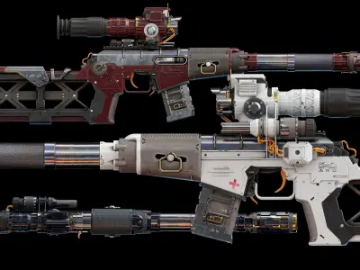 Sci-fi VSS Low-poly 3D model