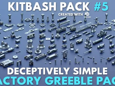 Factory Greeble Kitbash Pack 5 3D model