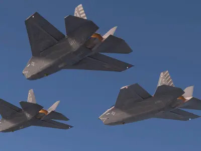 F-32 Joint Strike Fighter Low-poly 3D model