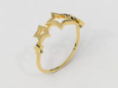 Stars Ring 3D print model