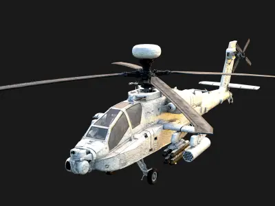 Boeing AH-64 Apache High Detail Attack Helicopter  3D model