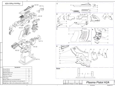 Plasma Cannon H2A - Halo - STL CAD bundle - Commercial Use 3D print model